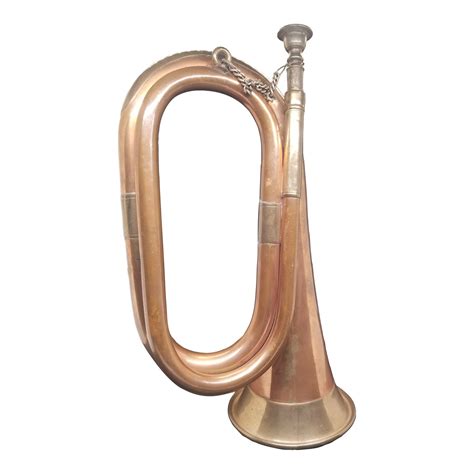 Vintage Brass Bugle Hunting Horn | Chairish