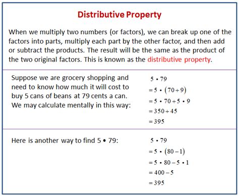 The Distributive Property Worksheets Library