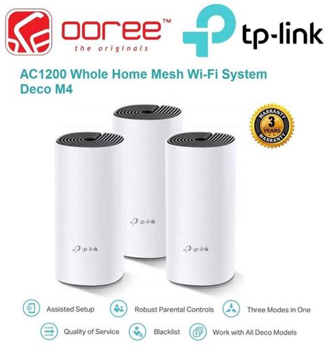 TP LINK DECO M4 2 PACK DECO M4 3 PACK AC1200 WHOLE HOME GIGABIT MESH