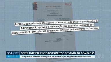 Boa Noite Paraná Copel anuncia o início do processo de venda da