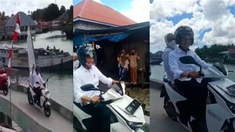 Kemesraan Jokowi Dan Ibu Iriana Di Wakatobi Naik Boncengan Motor Hingga