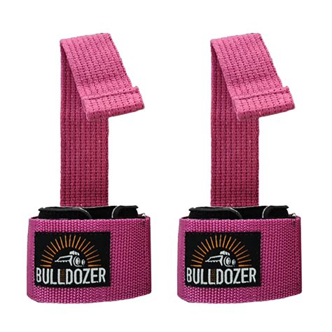 Strap Gancho Musculação Munhequeira Profissional Pink Bulldozer