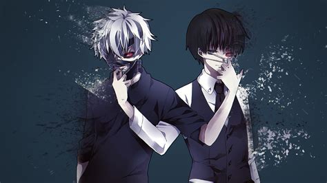 วอลเปเปอร์ ภาพประกอบ ขาวดำ อะนิเมะชาย Kaneki Ken Tokyo Ghoul มัง