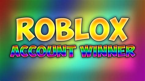 Roblox Account Giveaway Winner Youtube