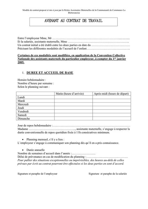 Modele Contrat De Travail Cesu