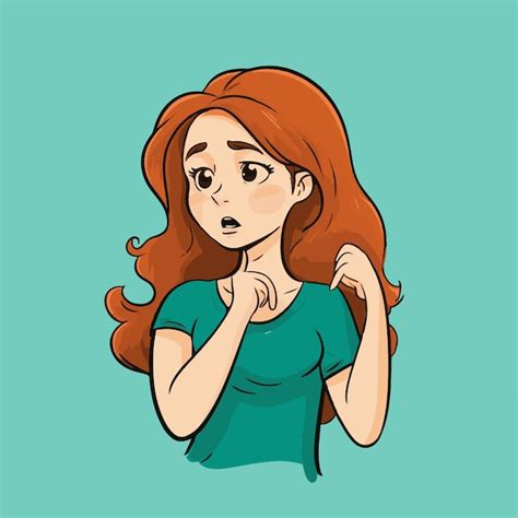 Un dessin animé d une fille avec une chemise verte qui dit je suis une