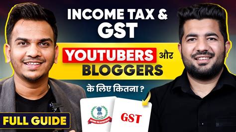 Income Tax Gst For Youtubers Bloggers Instagram Creators