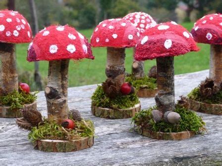 Hübsche Pilz Tischdeko Pilze auf dem Bild wurden mit Filztechnik