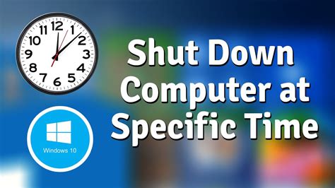 How To Shut Down Computer On Specific Time Youtube