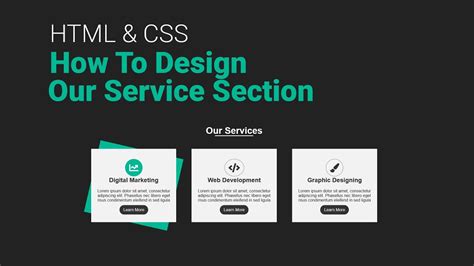 How To Make Our Service Section In Html Css Html Css Our Services