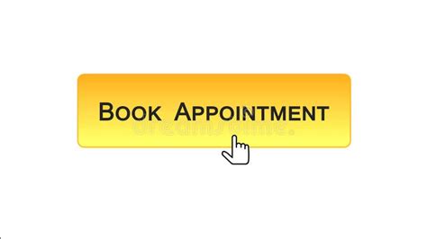 Book Appointment Web Interface Button Clicked with Mouse, Wine Red ...