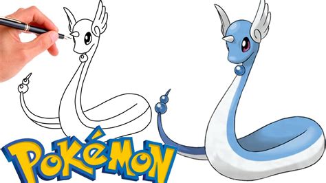 How To Draw Dragonair Pokemon 148 Generation 1 Youtube