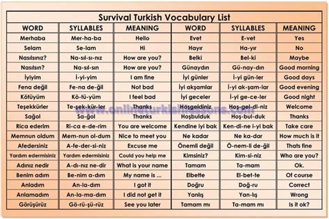 Basic Phrases In Turkish Learn Turkish Language Turkish Language Turkish Lessons