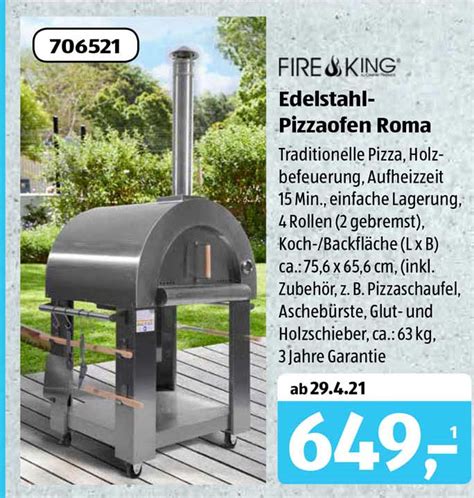 Edelstahl Pizzaofen Fireking Roma Angebot Bei ALDI Nord