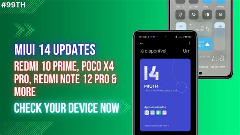 MIUI 14 New Updates Poco X4 Pro Redmi 10 Prime More Devices Redmi