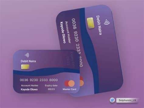 Atm Debit Master Card Banking Website Figma