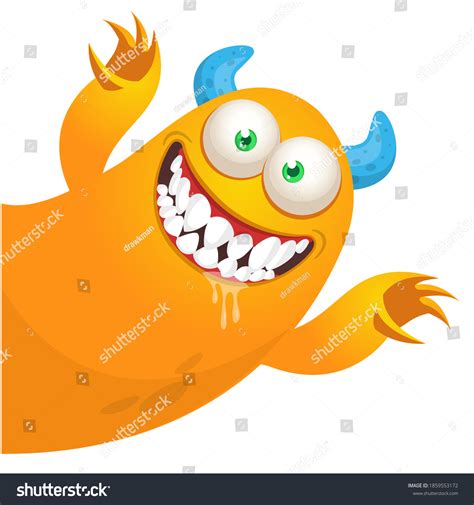 Funny Cartoon Monster Illustration Cute Monster Stock Vector Royalty