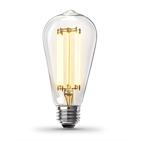 Feit Electric Watt Equivalent St Dimmable Straight Filament Clear