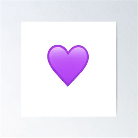 "Purple Heart emoji" Poster for Sale by Coffeehouse Doodles | Redbubble