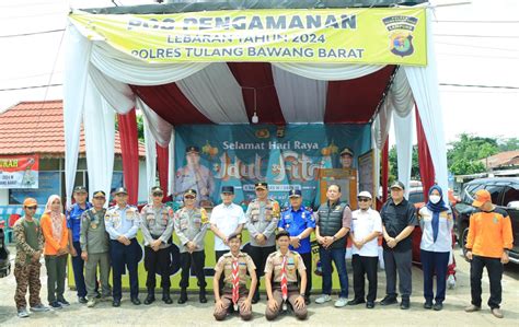 Kapolres Dan Pj Bupati Tulang Bawang Barat Monitoring Pos Pam Ops