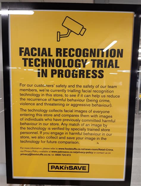 Foodstuffs Facial Recognition Trial Rob Connollys Blog