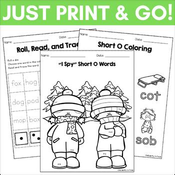 Short O Worksheets (14 Worksheets) by ONEderful In First | TPT