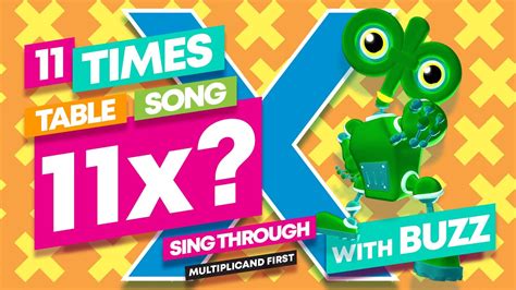 11 Times Table Song Sing Through Multiplicand First Education Box