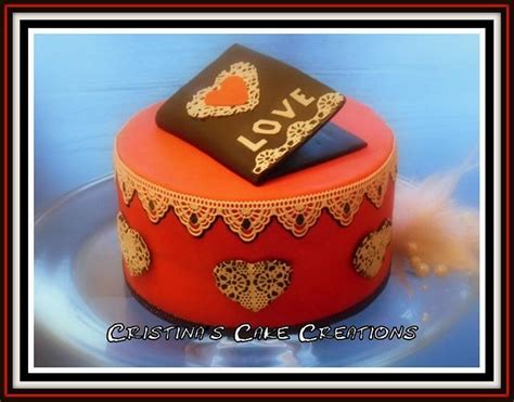 Gateau Coeur Dentelle Decorated Cake By Cristina S Cake Cakesdecor