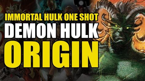 Demon Hulk Origin Immortal Hulk One Shot Comics Explained Youtube