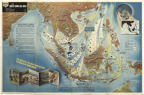 Spectacular “Nav War Map” of the South China Sea - Rare & Antique Maps