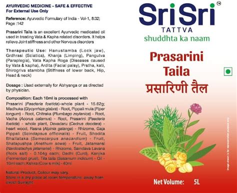 Ayurveda Initiative For Global Health Prasarini Taila