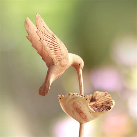 UNICEF Market | Wood Hummingbird Sculpture Crafted in Bali - Sipping ...