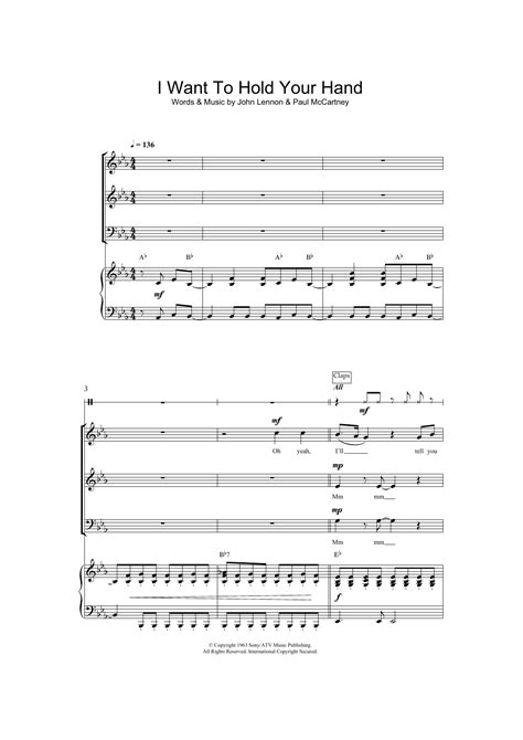 The Beatles I Want To Hold Your Hand Arr Jeremy Birchall Sheet