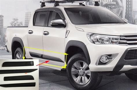 For Hilux Accessories Abs Injection Black Side Molding Body Kits