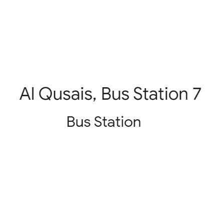 Al Qusais Bus Station 7 Bus Stands In Dubai Get Contact Number