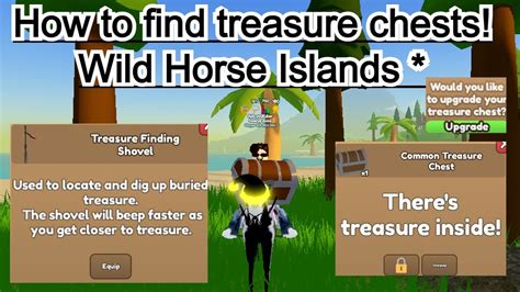 How To Find Tresure Chests Wild Horse Islands Roblox Youtube