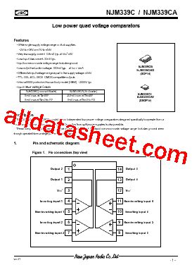 NJM339C Datasheet PDF New Japan Radio