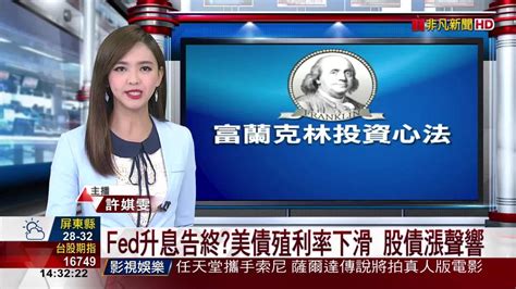 Fed升息告終美債殖利率下滑 股債漲聲響