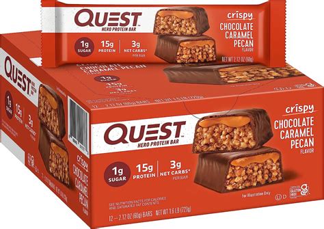 Quest Nutrition Chocolate Caramel Pecan Hero Bar 12 Count Amazon