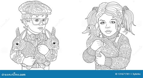 Farmer Girl Coloring Pages