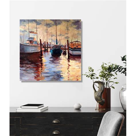 Breakwater Bay Recker Dock At Sunset By John Beard Glossy Poster