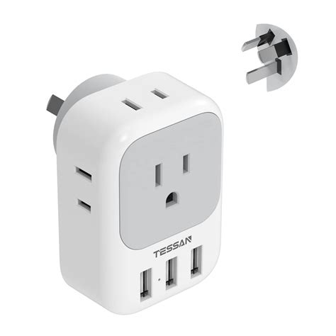 Snapklik.com : TESSAN Australia Power Plug Adapter, US To New Zealand ...