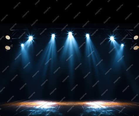 Premium Photo | Lights on stage Spotlight shines on the stage Spot
