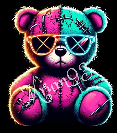 Teddy Bear Png Watercolor Street Style Graphics For Sublimation Fit