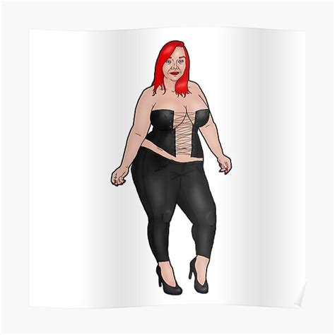 Pin Up Red Haired BBW In Corsage Poster By PinUpsandPulp Redbubble