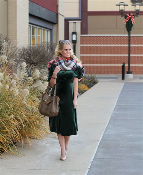 Forest Green Velvet Dress | Outfit Idea - joyfully so
