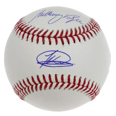 Anthony Volpe And Jasson Dominguez Signed Oml Baseball Fanatics And Mlb Pristine Auction