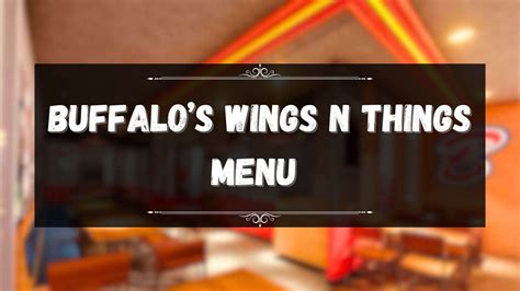 Buffalos Wings N Things Menu Prices Philippines January Updated