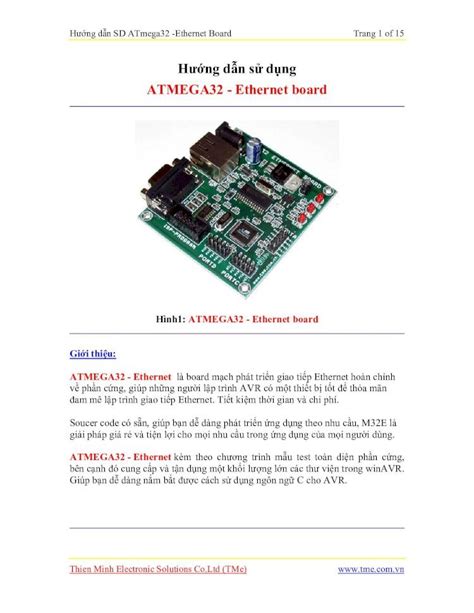 Pdf H Ng D N S D Ng Atmega Ethernet Board M E Pdfgi P B N D