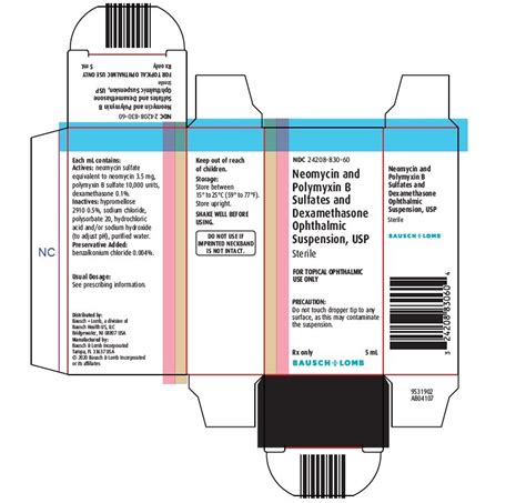 Neomycin Polymyxin B Dexamethasone FDA Prescribing Information